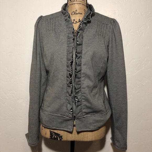 Andi & Barbara Jackets & Blazers - Andi & Barbara ruffled trim jacket, size medium